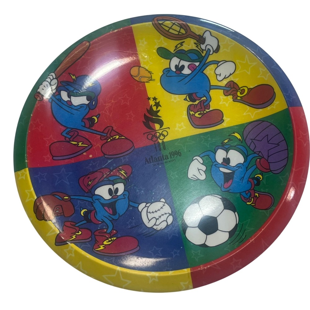 VTG Atlanta 1996 Olympic Izzy Mascot Melamine Collectors Plate‎ 8"